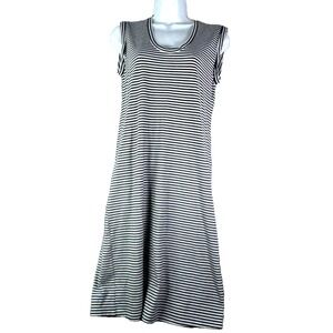 Theory Womens Navy White Soft Knit Sleeveless Dress Sz P Petite
